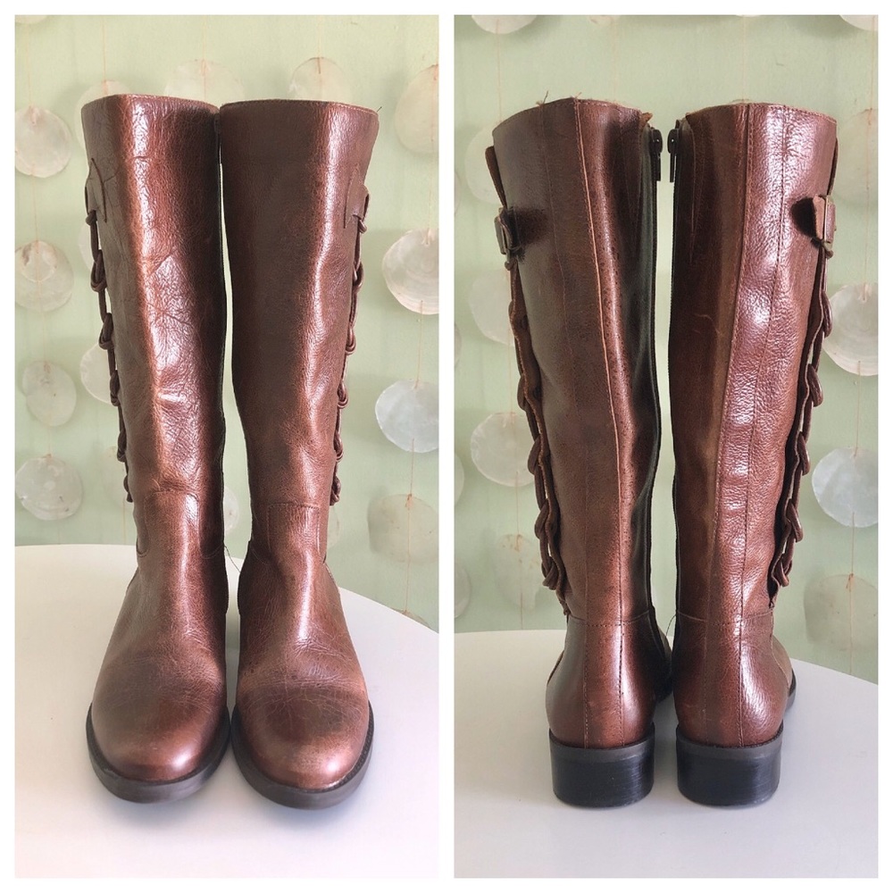 Brazilian Leather Braided Riding Boots - Picture 5 of 8